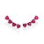 EAR CUFF CORAÇÕES PRATA 925 COM ZIRCÔNIAS ROSA ESCURO. MED 1,8CM ROMMANEL 820117 - Imagem 2