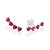 EAR CUFF CORAÇÕES PRATA 925 COM ZIRCÔNIAS ROSA ESCURO. MED 1,8CM ROMMANEL 820117 - Imagem 1