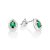 BRINCO GOTA PRATA 925 COM ZIRCÔNIAS BRANCO COM VERDE. MED 0,90CM ROMMANEL 820118 - Imagem 1