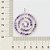 PINGENTE PRATA 925 MANDALA COM ZIRCÔNIAS BRANCO E LILÁS. MED 4,8CM ROMMANEL 840060 - Imagem 3