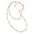 GARGANTILHA DUPLA FOLHEADO A OURO FOLHAS. MED 45CM ROMMANEL 531123 - Imagem 1