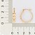 ARGOLA FOLHEADO A OURO SPIKES. MED 2,5CM ROMMANEL 527197 - Imagem 3