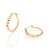 ARGOLA FOLHEADO A OURO SPIKES. MED 2,5CM ROMMANEL 527197 - Imagem 1