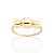 ANEL SKINNY FOLHEADO A OURO MEIAS ESFERAS ROMMANEL 513377 - Imagem 1