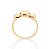 ANEL SKINNY FOLHEADO A OURO MEIAS ESFERAS ROMMANEL 513377 - Imagem 2