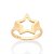 ANEL FOLHEADO A OURO ESTRELA VAZADA ROMMANEL 513396 - Imagem 1