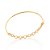 BRACELETE LISO FOLHEADO A OURO COM CORRENTE ELO PORTUGUÊS. MED 6CM DIÂMETRO ROMMANEL 551773 - Imagem 1