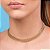 GARGANTILHA CHOKER FOLHEADO A OURO FIOS ENTRELAÇADOS. MED 40CM ROMMANEL 532503 - Imagem 3