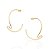 ARGOLA FOLHEADO A OURO FORMATO ONDA. MED 4,5CM ROMMANEL 527205 - Imagem 1