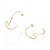 ARGOLA FOLHEADO A OURO FORMATO ONDA. MED 4,5CM ROMMANEL 527205 - Imagem 2