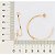 ARGOLA FOLHEADO A OURO FORMATO ONDA. MED 4,5CM ROMMANEL 527205 - Imagem 3