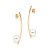 BRINCO PALITO FOLHEADO A OURO COM PÉROLA. MED 5CM ROMMANEL 527209 - Imagem 2