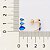 BRINCO CURVADO GOTA FOLHEADO A OURO COM CRISTAIS AZUL. MED 1,5CM ROMMANEL 527210 - Imagem 3