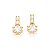 BRINCO FOLHEADO A OURO COM ZIRCÔNIAS. MED 1,6CM ROMMANEL 527213 - Imagem 1