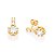 BRINCO FOLHEADO A OURO COM ZIRCÔNIAS. MED 1,6CM ROMMANEL 527213 - Imagem 2
