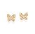BRINCO BORBOLETA FOLHEADO A OURO COM ZIRCÔNIAS. MED 0,80CM ROMMANEL 527215 - Imagem 2