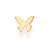 BRINCO ONE BORBOLETA FOLHEADO A OURO (UNITÁRIO). MED 0,70CM ROMMANEL 527220 - Imagem 2