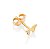 BRINCO ONE BORBOLETA FOLHEADO A OURO (UNITÁRIO). MED 0,70CM ROMMANEL 527220 - Imagem 3