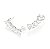 EAR CUFF COM PIERCING DE PRESSÃO PRATA 925 COM ZIRCÔNIAS. MED 3CM ROMMANEL 820133 - Imagem 2
