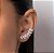 EAR CUFF COM PIERCING DE PRESSÃO PRATA 925 COM ZIRCÔNIAS. MED 3CM ROMMANEL 820133 - Imagem 4