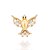 PINGENTE ESPÍRITO SANTO FOLHEADO A OURO COM ZIRCÔNIAS. MED 1,5CM ROMMANEL 542732 - Imagem 1