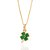 PINGENTE TREVO FOLHEADO A OURO COM APLIQUE DE RESINA VERDE. MED 2,1CM ROMMANEL 542733 - Imagem 2