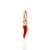 PINGENTE PIMENTA FOLHEADO A OURO COM APLIQUE DE RESINA. MED 1,8CM ROMMANEL 542741 - Imagem 1