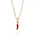 PINGENTE PIMENTA FOLHEADO A OURO COM APLIQUE DE RESINA. MED 1,8CM ROMMANEL 542741 - Imagem 2