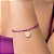 PULSEIRA FOLHEADO A OURO TE DEDICO COM FIO ACETINADO LILÁS E PINGENTE GRATIDÃO. MED 20CM ROMMANEL 552117 - Imagem 3