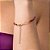 PULSEIRA FOLHEADO A OURO TE DEDICO COM FIO ACETINADO VERMELHO. MED 20CM ROMMANEL 552119 - Imagem 4
