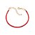 PULSEIRA FOLHEADO A OURO TE DEDICO COM FIO ACETINADO VERMELHO. MED 20CM ROMMANEL 552119 - Imagem 1