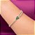 PULSEIRA RIVIERA FOLHEADO A OURO COM ZIRCÔNIAS BRANCO E VERDE. MED 19CM ROMMANEL 552120 - Imagem 3