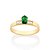 ANEL DE FORMATURA FOLHEADO A OURO COM ZIRCÔNIA VERDE ROMMANEL 513415 - Imagem 1