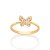 ANEL SKINNY FOLHEADO A OURO BORBOLETA COM ZIRCÔNIAS ROMMANEL 513429 - Imagem 1