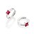 ARGOLA PRATA 925 COM ZIRCÔNIAS. MED 1,3CM ROMMANEL 820144 - Imagem 2