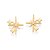 BRINCO BRILHOS FOLHEADO A OURO COM ZIRCÔNIAS. MED 1,5CM ROMMANEL 527262 - Imagem 1