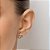 BRINCO BRILHOS FOLHEADO A OURO COM ZIRCÔNIAS. MED 1,5CM ROMMANEL 527262 - Imagem 4