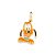 PINGENTE PLUTO FOLHEADO A OURO COM RESINA COLORIDA. MED 2,3CM ROMMANEL 542749 - Imagem 1