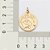 PINGENTE MEDALHA ESTRELA DOS DESEJOS FOLHEADO A OURO COM ZIRCÔNIAS. MED 3,2CM ROMMANEL 542795 - Imagem 3