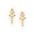 BRINCO BAILARINA FOLHEADO A OURO COM ZIRCÔNIAS. MED 1,4CM ROMMANEL 527258 - Imagem 1