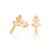 BRINCO BAILARINA FOLHEADO A OURO COM ZIRCÔNIAS. MED 1,4CM ROMMANEL 527258 - Imagem 2