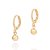 ARGOLA FOLHEADO A OURO COM ESFERAS PENDURADAS. MED 2,1CM ROMMANEL 527257 - Imagem 1