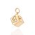 PINGENTE FOLHEADO A OURO CAIXA DE BAILARINA COM ESPELHO. MED 2CM ROMMANEL 542800 - Imagem 1
