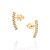 BRINCO PALITO FOLHEADO A OURO COM ZIRCÔNIAS. MED 1,4CM ROMMANEL 527242 - Imagem 1