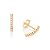 BRINCO PALITO FOLHEADO A OURO COM ZIRCÔNIAS. MED 1,4CM ROMMANEL 527242 - Imagem 2