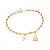 PULSEIRA INFANTIL FOLHEADO A OURO CRUZ COM NOSSA SENHORA APARECIDA. MED 16CM ROMMANEL 552133 - Imagem 1