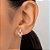 BRINCO FOLHEADO A OURO COM ZIRCÔNIAS BAGUETE. MED 1,3CM ROMMANEL 527264 - Imagem 4