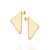 BRINCO BOTÃO TRIANGULAR ABAULADO FOLHEADO A OURO. MED 2,8CM ROMMANEL 527231 - Imagem 1