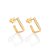 ARGOLA RETANGULAR FOLHEADO A OURO. MED 1,3CM ROMMANEL 527232 - Imagem 2