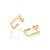 ARGOLA RETANGULAR FOLHEADO A OURO. MED 1,3CM ROMMANEL 527232 - Imagem 1